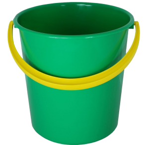 Plastic green bucket PNG image-7771